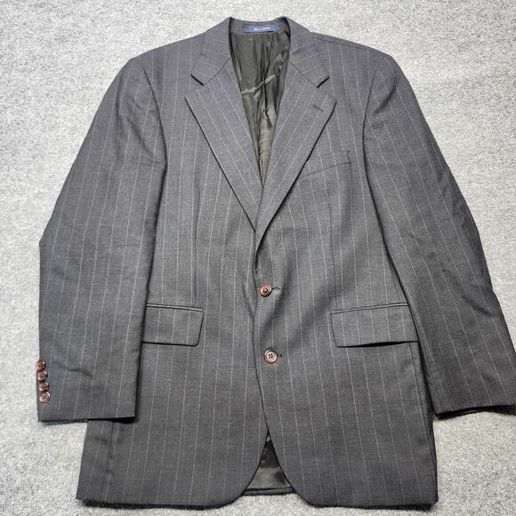 Vintage Chaps Ralph Lauren 100% WOOL Pinstripe Suit Jacket Blazer Men's Size 40R - Picture 1 of 10